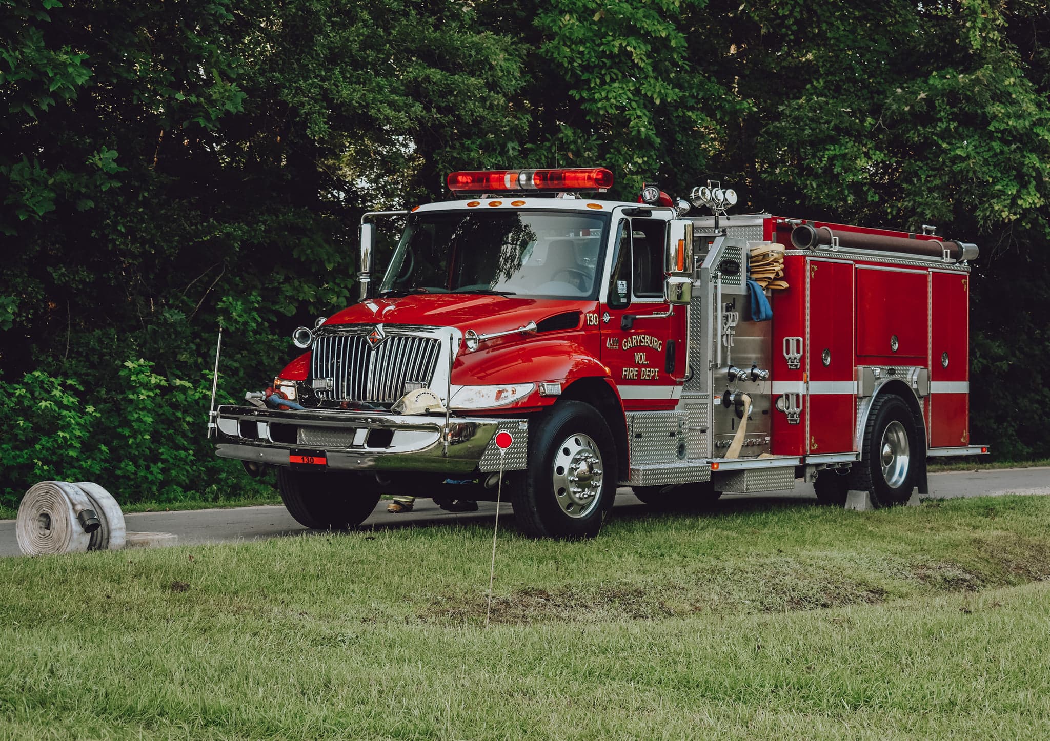 Garysburg VFD Engine 130 staged on a call